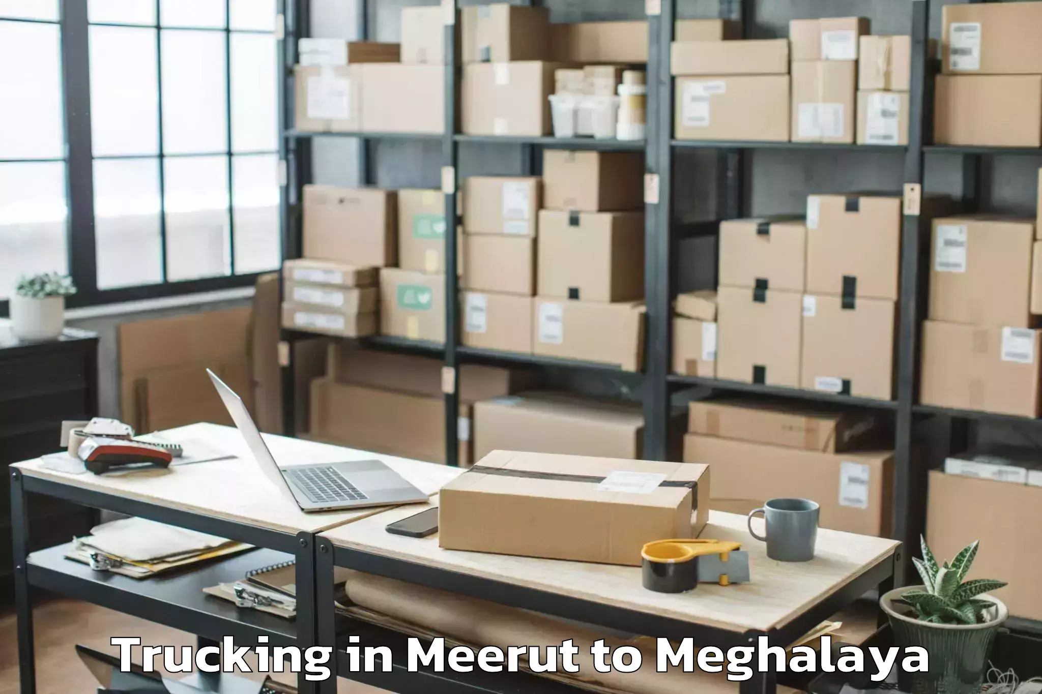 Hassle-Free Meerut to Laskein Trucking